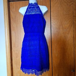 Halter style BB Dakota lace open back dress